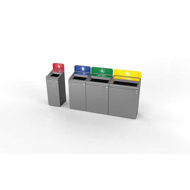 The Rubbermaid Commercial Configure™ Waste Receptacle Trash Can Sign helps increase waste management compliance.