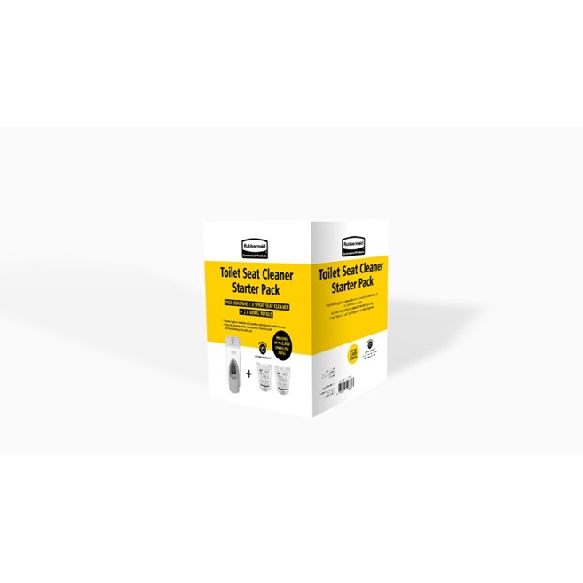 Le Kit de démarrage de désinfectant pour siège de toilette inclut un distributeur manuel blanc et 2 recharges en format spray. Le désinfectant pour siège de toilette améliore les normes d’hygiène et offre plus de confort aux utilisateurs.