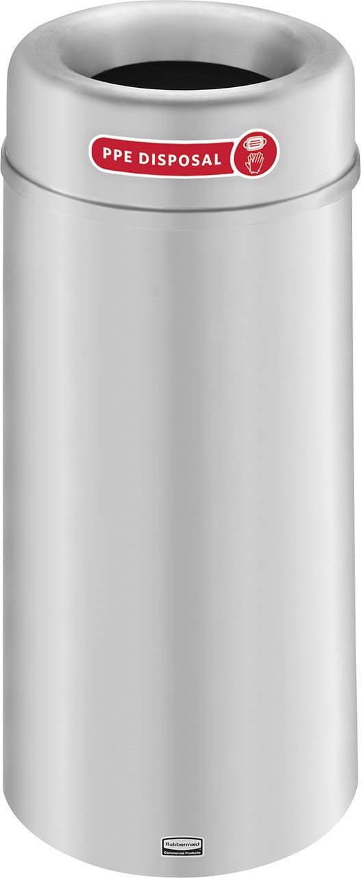 Equip your facility with a dedicated PPE (Personal Protective Equipment) waste stream to help patrons and employees effectively dispose of masks and gloves.