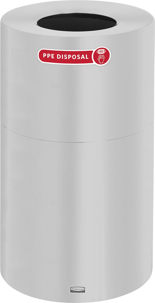 Equip your facility with a dedicated PPE (Personal Protective Equipment) waste stream to help patrons and employees effectively dispose of masks and gloves.