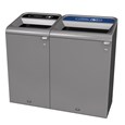 The Configure™ Decorative Waste Containers provide a recycling solution with sleek, smooth surfaces and contoured edges. This recycling system has a modern appearance that will fit seamlessly into any indoor or outdoor commercial environment. Please note: this SKU is a Configure™ 1-Stream 33 Gallon container with a "Mixed Recycling" label.