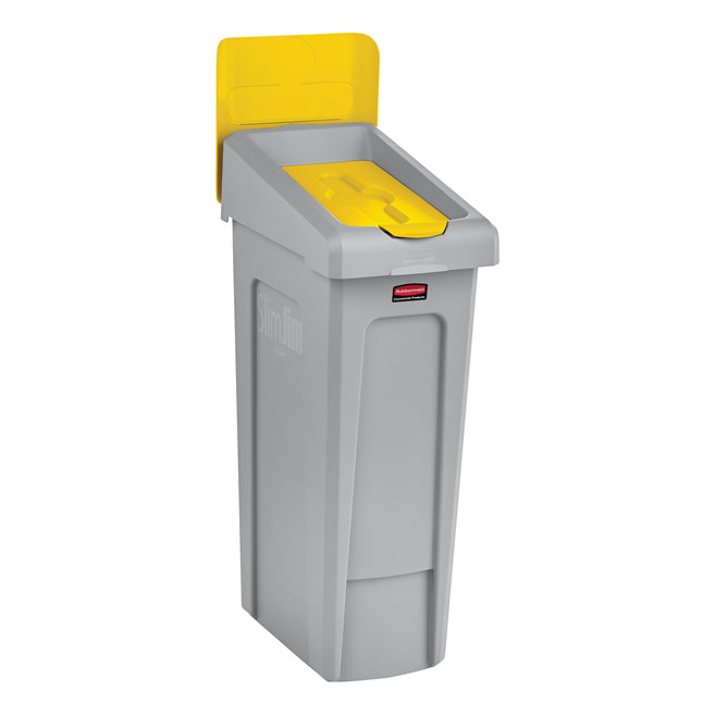 Slim Jim® Recycling Station Lid Inserts provide intuitive lid openings that promote recycling and improve productivity.