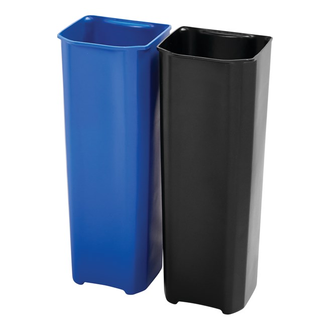 The Rubbermaid Commercial Slim Jim® End Step-On Liner helps maintain the life of the Rubbermaid Commercial Slim Jim® End Step-On Container (sold separately). Constructed of durable, puncture-resistant plastic, this liner features smooth contours for easy cleaning and a liner retainer band to secure liner bags.