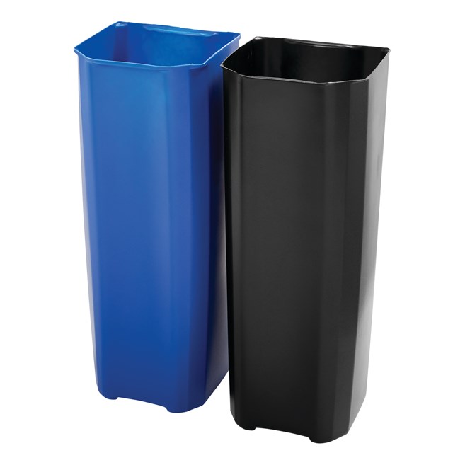 The Rubbermaid Commercial Slim Jim® End Step-On Liner helps maintain the life of the Rubbermaid Commercial Slim Jim® End Step-On Container (sold separately). Constructed of durable, puncture-resistant plastic, this liner features smooth contours for easy cleaning and a liner retainer band to secure liner bags.