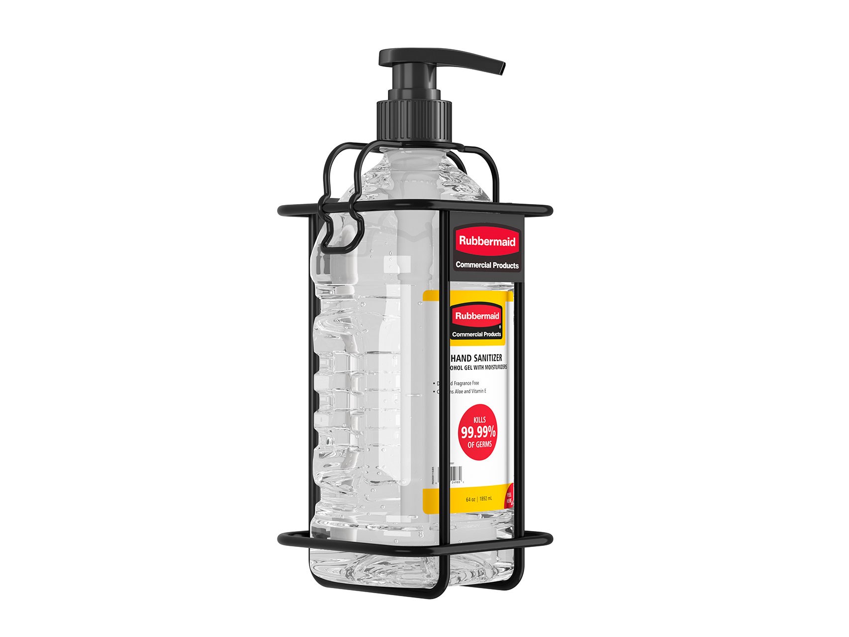 The Bracket for 64 oz. Hand Sanitizer Bottle is a dual-purpose hygiene solution that can be mounted to a wall or used with the AutoFoam Hand Sanitizer Stand for free-standing placement.