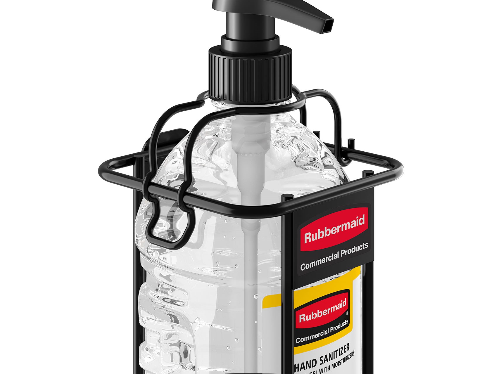 The Bracket for 64 oz. Hand Sanitizer Bottle is a dual-purpose hygiene solution that can be mounted to a wall or used with the AutoFoam Hand Sanitizer Stand for free-standing placement.