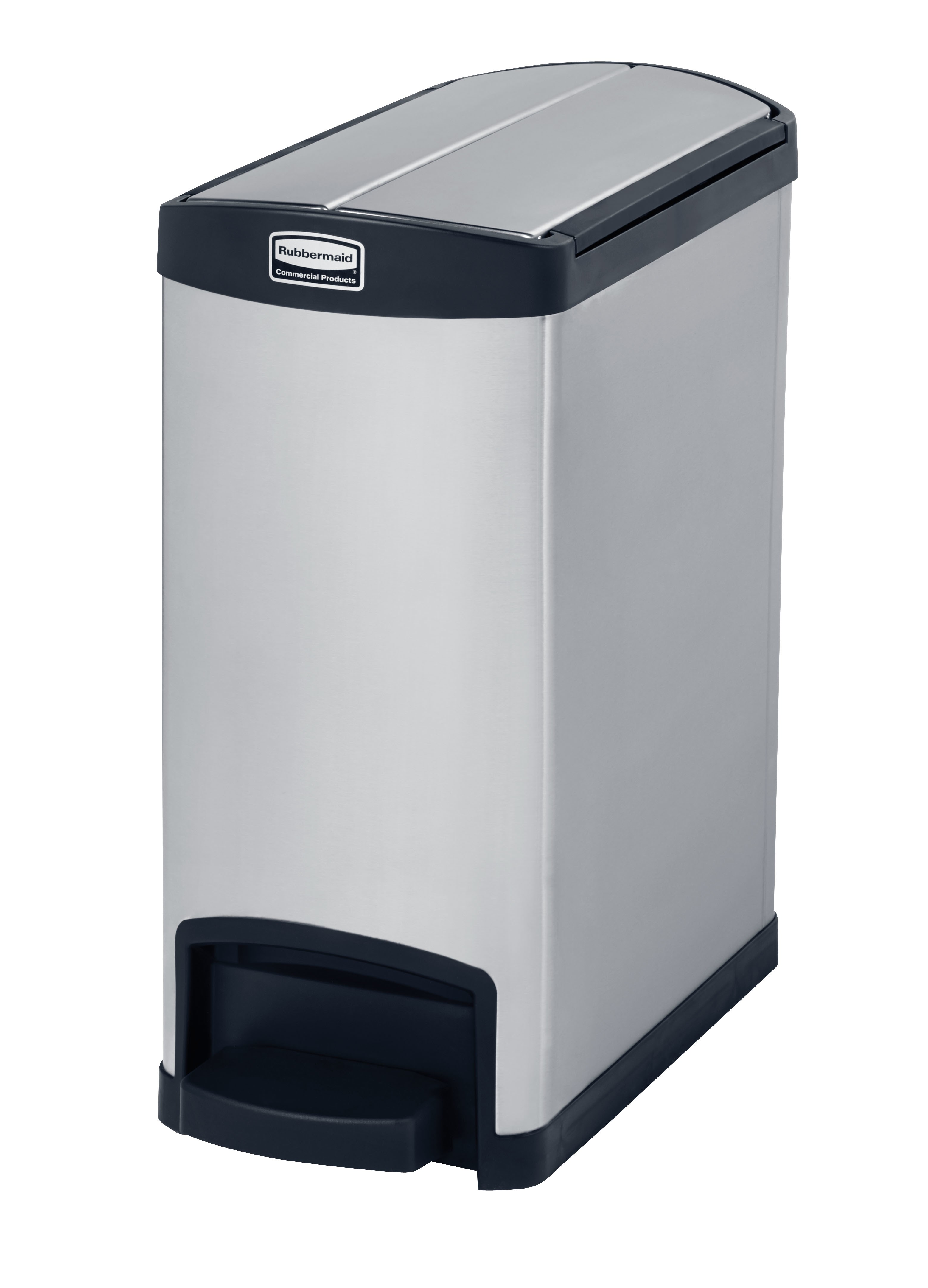 The Rubbermaid Commercial Impressions™ Step-On Container features a slim profile and small footprint to fit in tightest spaces. Impressions™ Step-On containers are constructed with premium-quality materials and meet the needs of any environment with efficiency, safety, and durability.