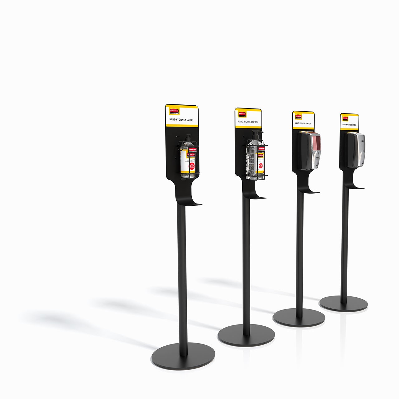 The Bracket for 32 oz. Hand Sanitizer Bottle is a dual-purpose hygiene solution that can be mounted to a wall or used with the AutoFoam Hand Sanitizer Stand for free-standing placement.