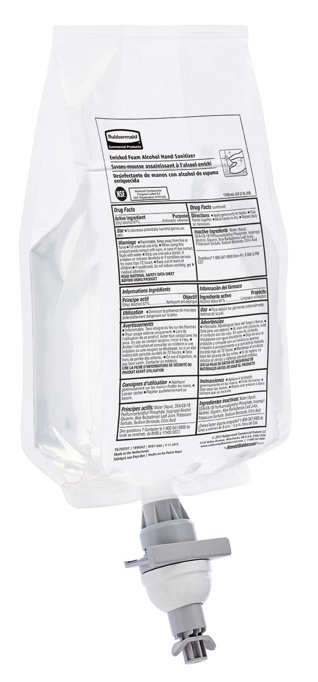 The AutoFoam Enriched Foam Alcohol Hand Sanitizer formula dispenses in a light, airy consistency and acts quickly to kill microorganisms on hands. Use frequently between handwashes to maintain hand hygiene.