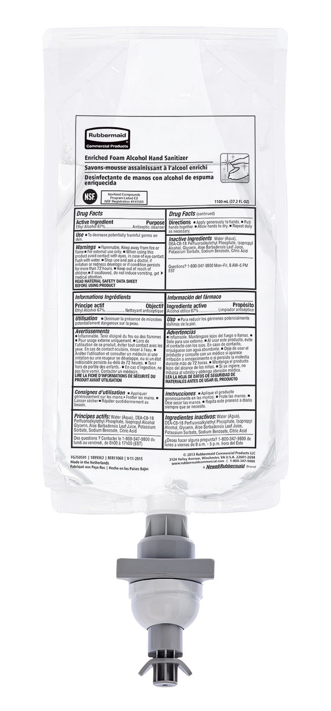 AutoFoam Refill, Enriched Foam Alcohol Hand Sanitizer — E3, 1000 mL