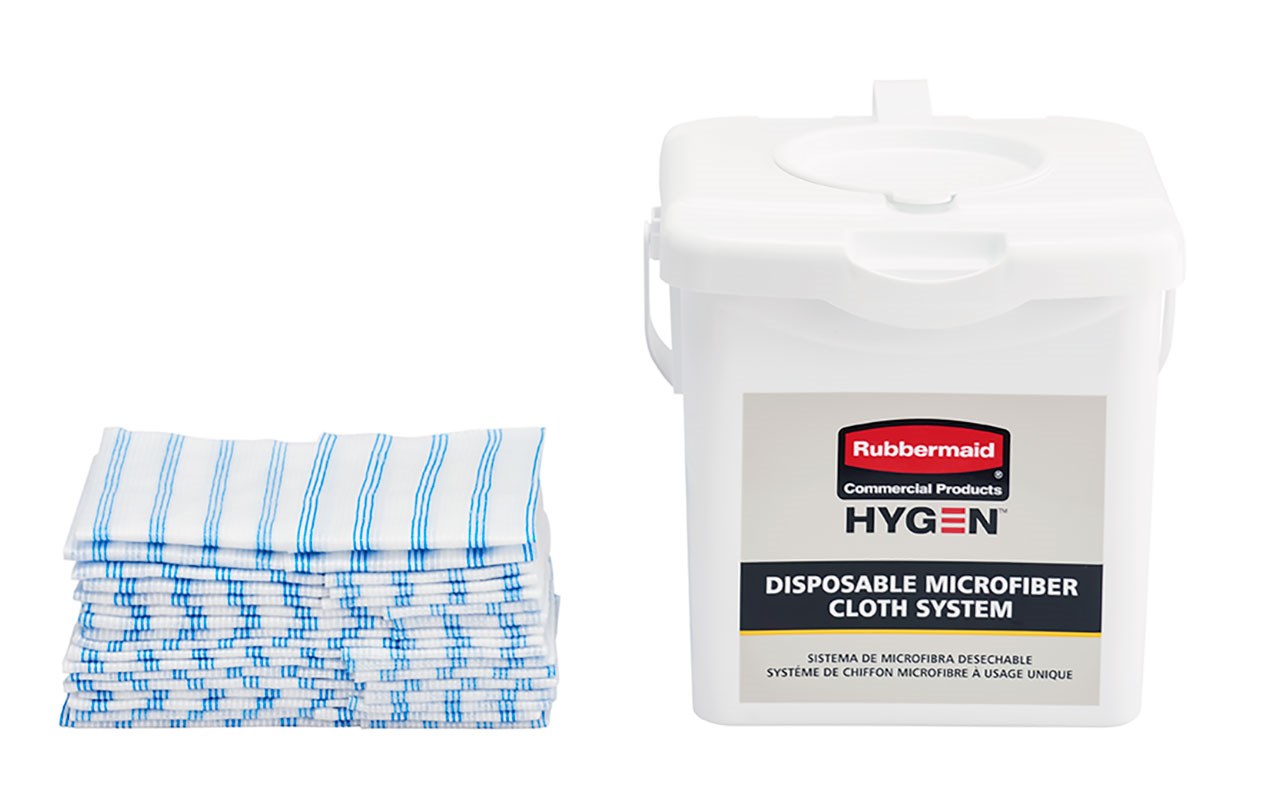 The HYGEN™ Disposable Microfiber Cloth assists in environmental cleaning, the first step in the disinfection process, by removing 99.7% or more of tested fungi, viruses, and bacteria* to help improve cleaning efficacy.