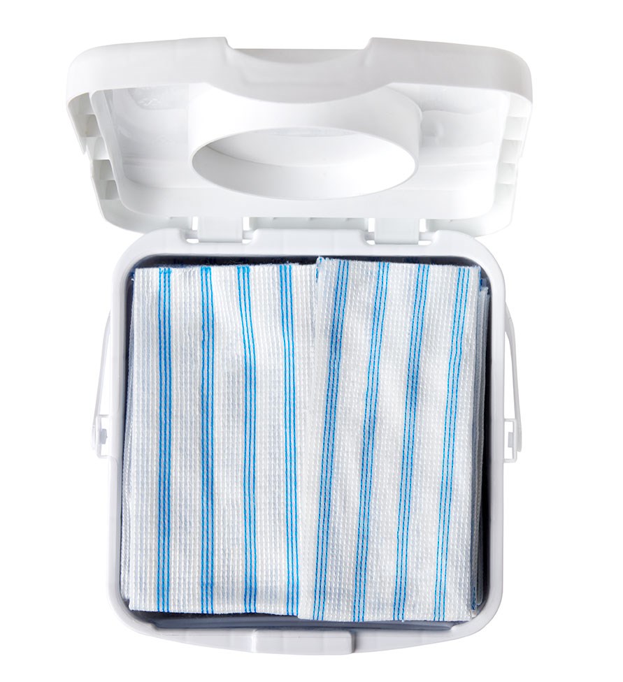 The HYGEN™ Disposable Microfiber Cloth assists in environmental cleaning, the first step in the disinfection process, by removing 99.7% or more of tested fungi, viruses, and bacteria* to help improve cleaning efficacy.