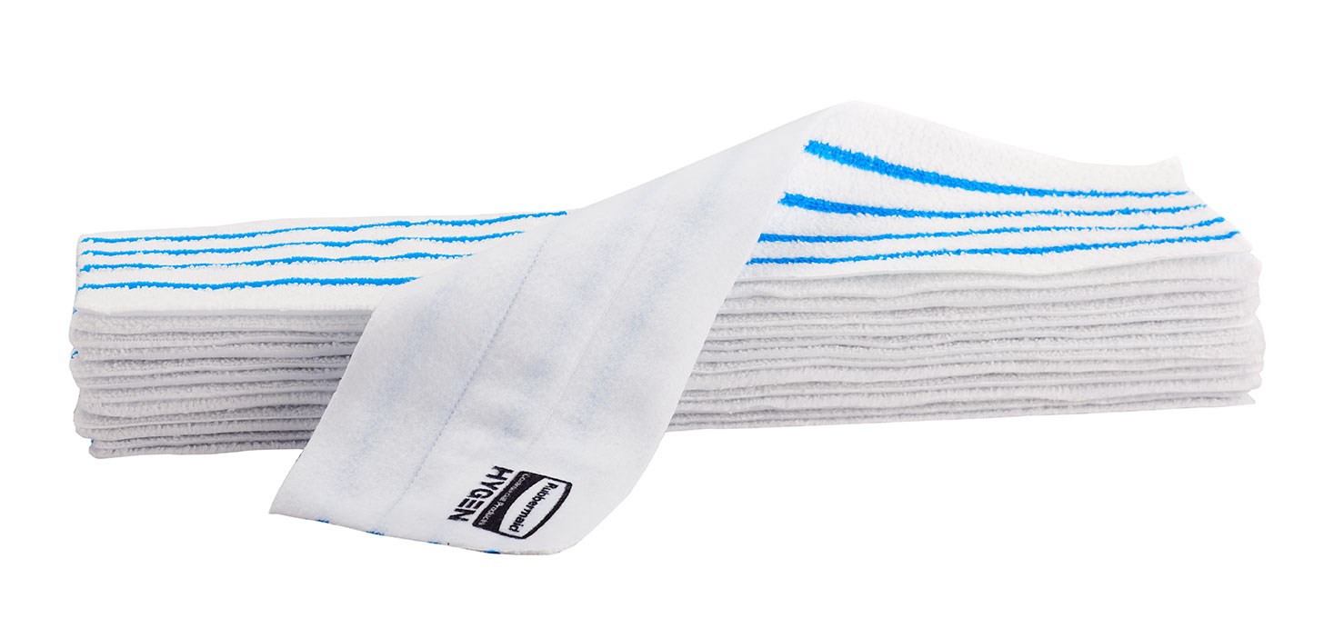 The HYGEN™ Disposable Microfiber Pads assists in environmental cleaning, the first step in the disinfection process, by removing 99.9% or more of tested fungi, viruses, and bacteria* to help improve cleaning efficacy.