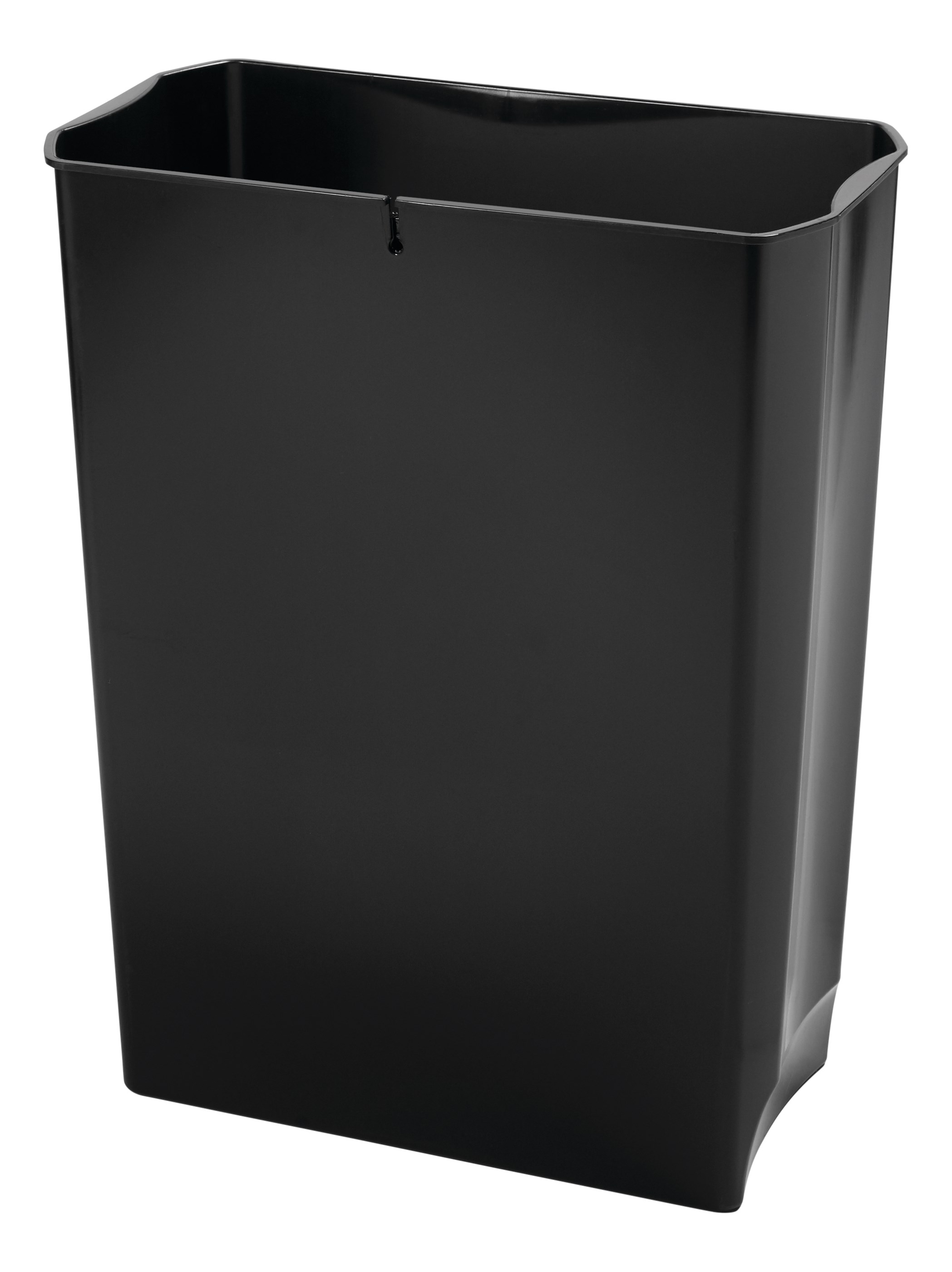 Dieser Slim Jim® Innenbehälter von Rubbermaid Commercial ist für den Slim Jim® Step-On-Tretabfallbehälter mit Pedal vorne (separat erhältlich). Hergestellt aus strapazierfähigem, durchstoßfestem Kunststoff, zeichnet sich dieser Innenbehälter durch seinen Abfallsackhalter und seine weichen Konturen aus, die eine einfache Reinigung ermöglichen.