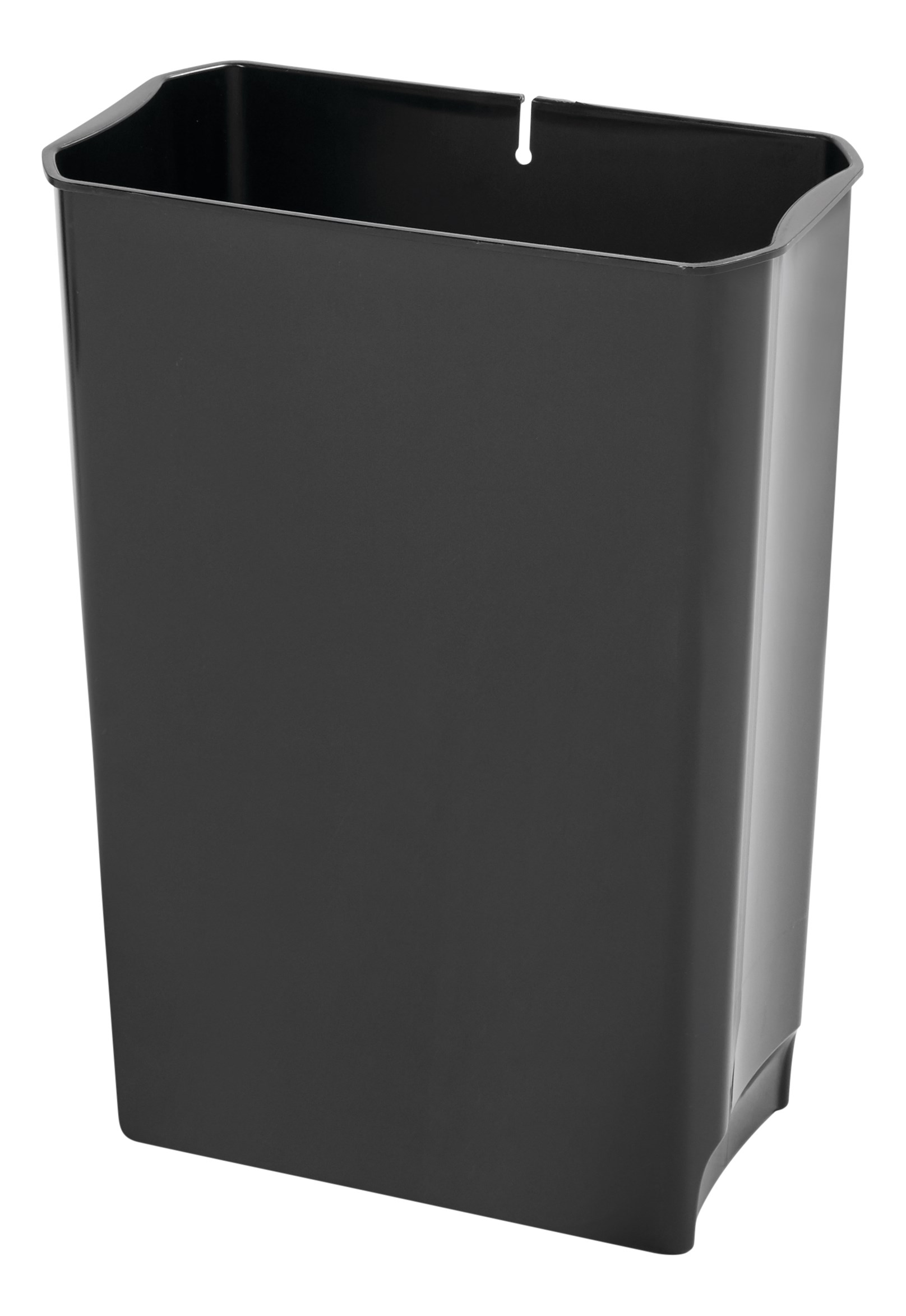 The Rubbermaid Commercial Streamline™ End Step-On Liner helps maintain the life of the Rubbermaid Commercial Streamline™ Front Step-On Container (sold separately). Constructed of durable, puncture-resistant plastic, this liner features smooth contours for easy cleaning and a liner retainer band to secure liner bags.