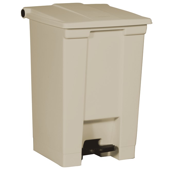 The Rubbermaid Commercial Legacy Step-On Container provides sanitary waste management. The step-on foot pedal reduces contamination and improves working conditions.