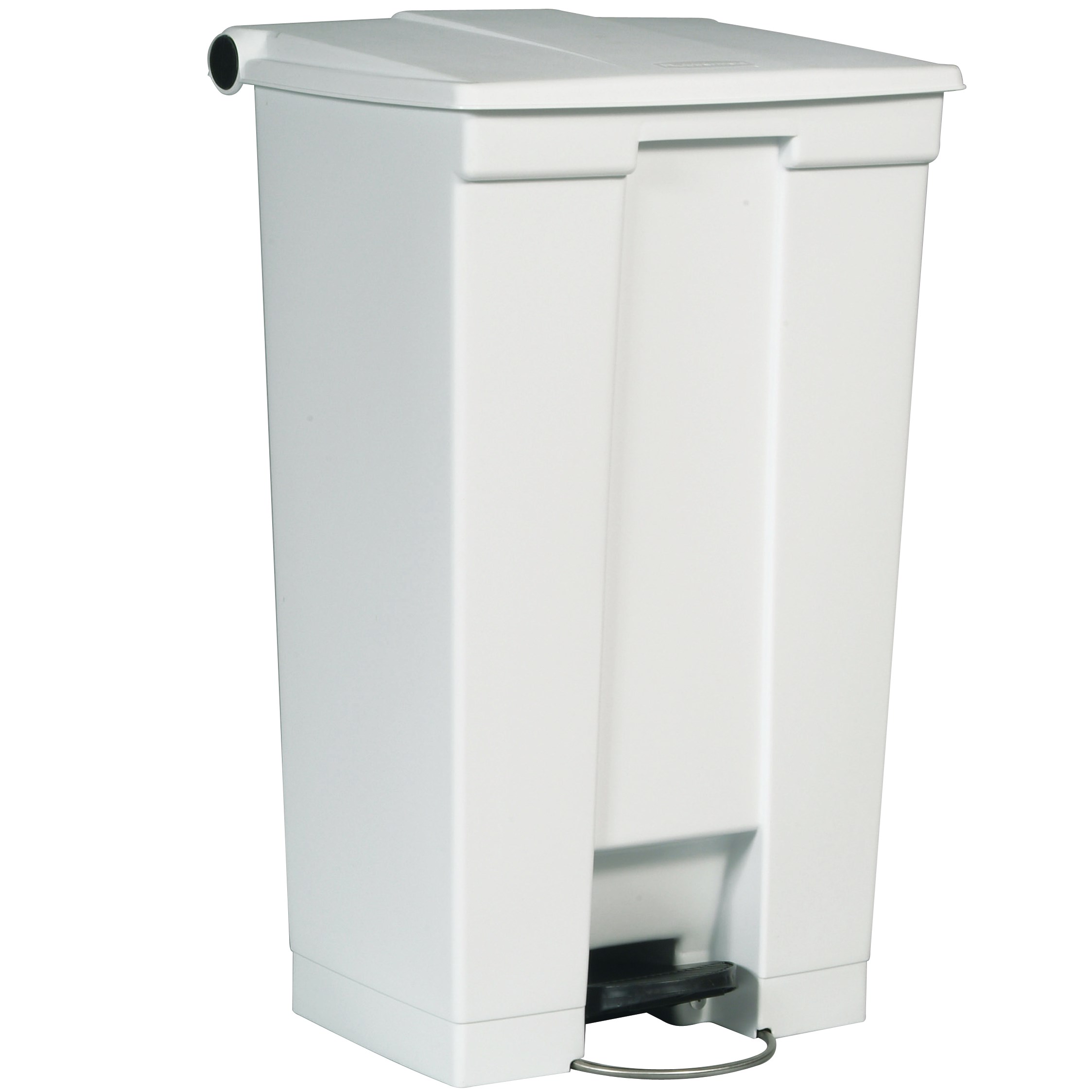 The Rubbermaid Commercial Step-On Container provides sanitary waste management.