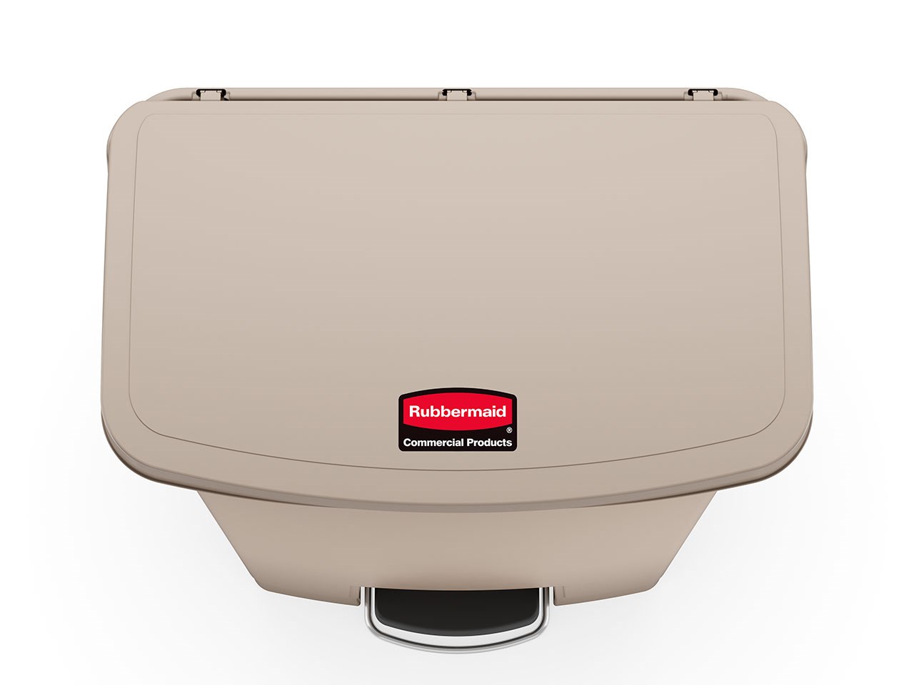 The Rubbermaid Commercial Streamline®  Step-On Container features a slim profile and small footprint to fit in tightest spaces. Streamline®  Step-On containers are constructed with premium-quality materials and meet the needs of any environment with efficiency, safety, and durability.