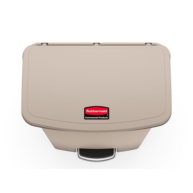 The Rubbermaid Commercial Streamline®  Step-On Container features a slim profile and small footprint to fit in tightest spaces. Streamline®  Step-On containers are constructed with premium-quality materials and meet the needs of any environment with efficiency, safety, and durability.