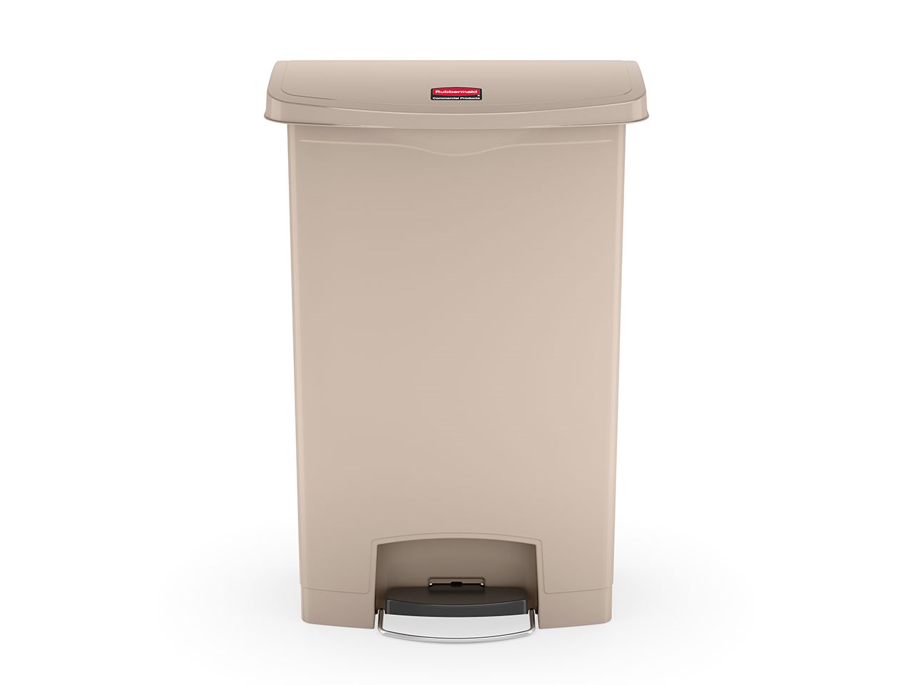 The Rubbermaid Commercial Streamline®  Step-On Container features a slim profile and small footprint to fit in tightest spaces. Streamline®  Step-On containers are constructed with premium-quality materials and meet the needs of any environment with efficiency, safety, and durability.
