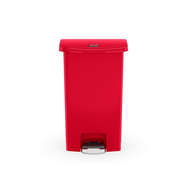 The Rubbermaid Commercial Streamline®  Step-On Container features a slim profile and small footprint to fit in tightest spaces. Streamline®  Step-On containers are constructed with premium-quality materials and meet the needs of any environment with efficiency, safety, and durability.