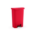 The Rubbermaid Commercial Streamline®  Step-On Container features a slim profile and small footprint to fit in tightest spaces. Streamline®  Step-On containers are constructed with premium-quality materials and meet the needs of any environment with efficiency, safety, and durability.