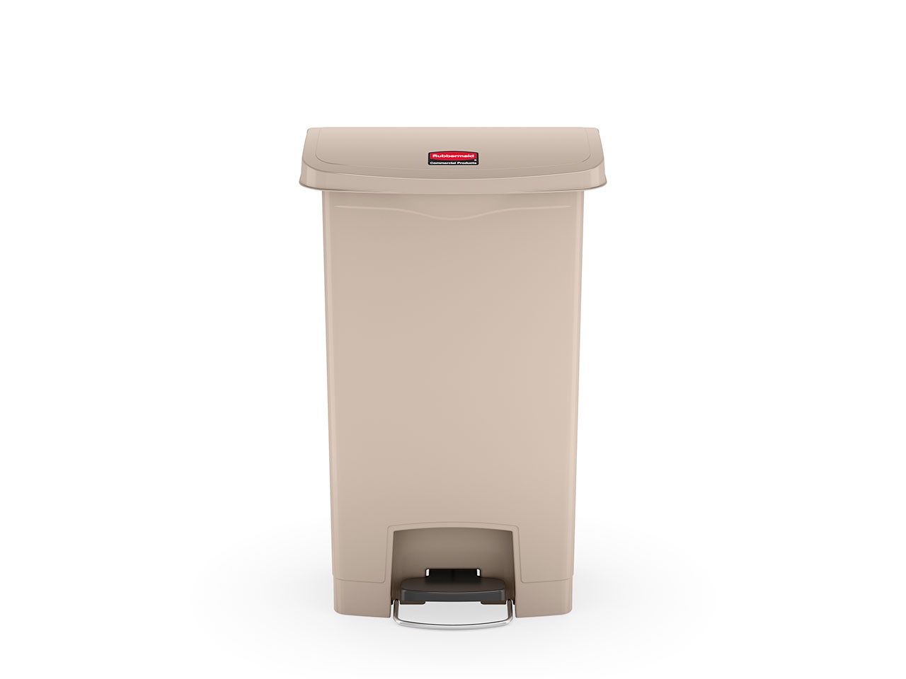 The Rubbermaid Commercial Streamline®  Step-On Container features a slim profile and small footprint to fit in tightest spaces. Streamline®  Step-On containers are constructed with premium-quality materials and meet the needs of any environment with efficiency, safety, and durability.