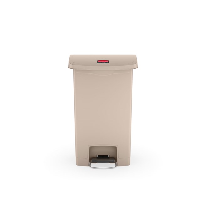 The Rubbermaid Commercial Streamline®  Step-On Container features a slim profile and small footprint to fit in tightest spaces. Streamline®  Step-On containers are constructed with premium-quality materials and meet the needs of any environment with efficiency, safety, and durability.