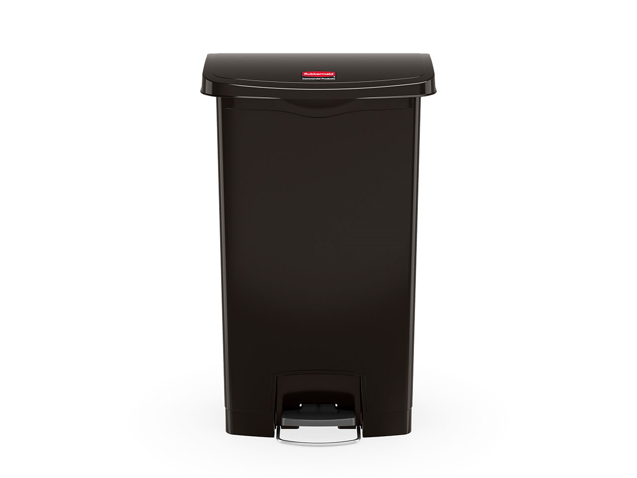 The Rubbermaid Commercial Streamline®  Step-On Container features a slim profile and small footprint to fit in tightest spaces. Streamline®  Step-On containers are constructed with premium-quality materials and meet the needs of any environment with efficiency, safety, and durability.