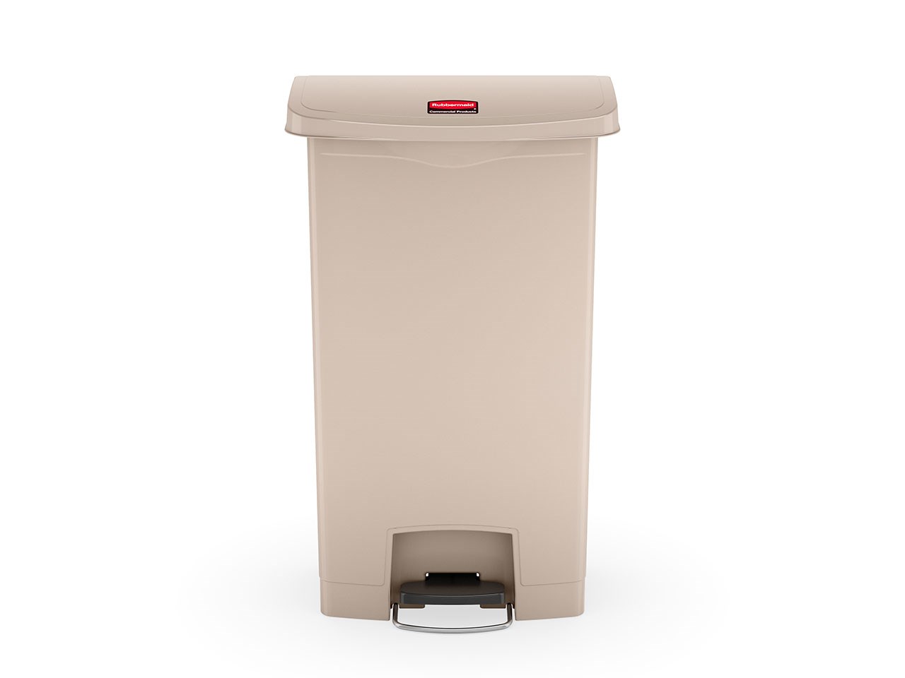 The Rubbermaid Commercial Streamline®  Step-On Container features a slim profile and small footprint to fit in tightest spaces. Streamline®  Step-On containers are constructed with premium-quality materials and meet the needs of any environment with efficiency, safety, and durability.