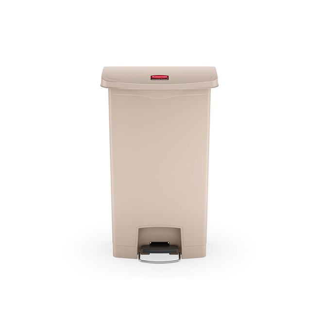 The Rubbermaid Commercial Streamline®  Step-On Container features a slim profile and small footprint to fit in tightest spaces. Streamline®  Step-On containers are constructed with premium-quality materials and meet the needs of any environment with efficiency, safety, and durability.