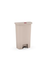 Collecteur à pédale Slim Jim® en résine, version large de 68 l, beige