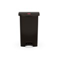 The Rubbermaid Commercial Streamline®  Step-On Container features a slim profile and small footprint to fit in tightest spaces. Streamline®  Step-On containers are constructed with premium-quality materials and meet the needs of any environment with efficiency, safety, and durability.