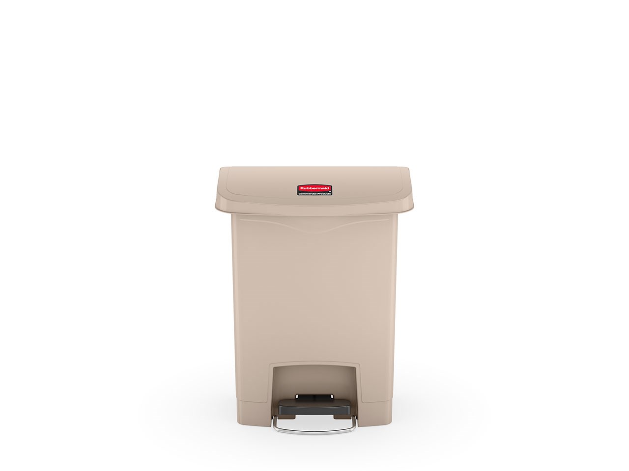 The Rubbermaid Commercial Streamline®  Step-On Container features a slim profile and small footprint to fit in tightest spaces. Streamline®  Step-On containers are constructed with premium-quality materials and meet the needs of any environment with efficiency, safety, and durability.