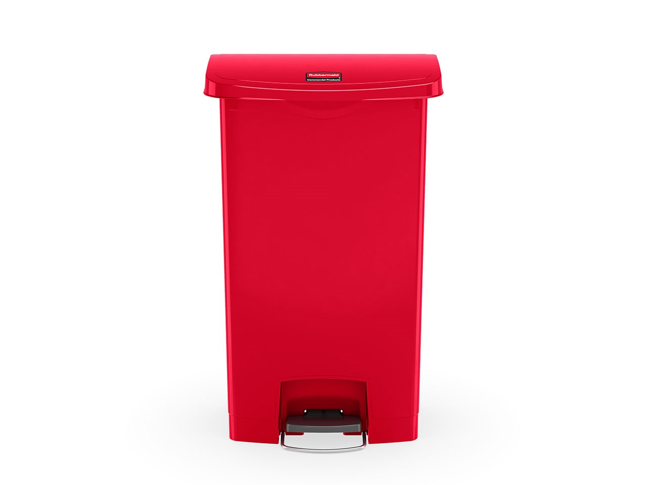 The Rubbermaid Commercial Streamline®  Step-On Container features a slim profile and small footprint to fit in tightest spaces. Streamline®  Step-On containers are constructed with premium-quality materials and meet the needs of any environment with efficiency, safety, and durability.