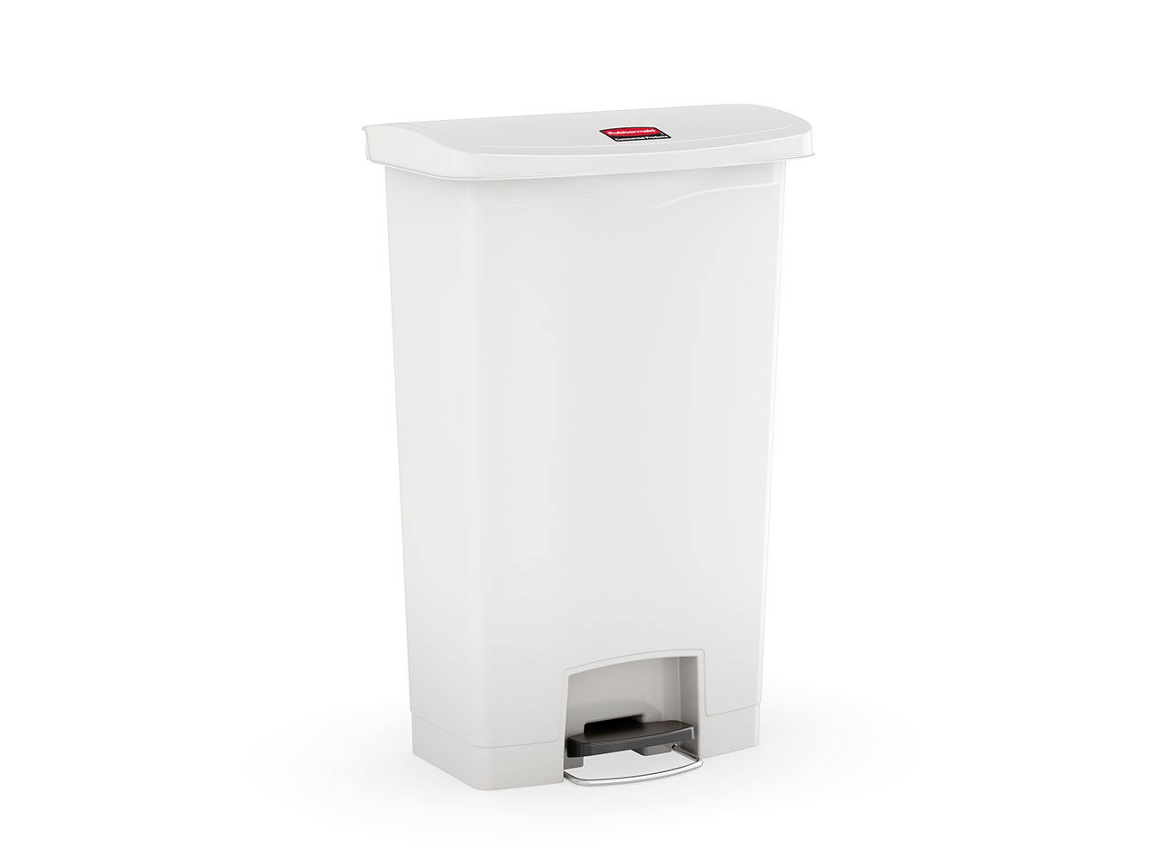 The Rubbermaid Commercial Streamline®  Step-On Container features a slim profile and small footprint to fit in tightest spaces. Streamline®  Step-On containers are constructed with premium-quality materials and meet the needs of any environment with efficiency, safety, and durability.