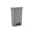 The Rubbermaid Commercial Streamline®  Step-On Container features a slim profile and small footprint to fit in tightest spaces. Streamline®  Step-On containers are constructed with premium-quality materials and meet the needs of any environment with efficiency, safety, and durability.