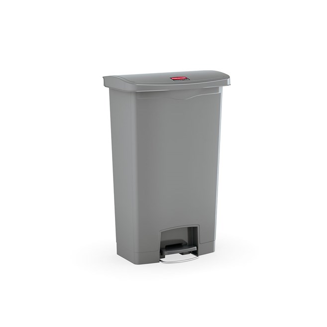 The Rubbermaid Commercial Streamline®  Step-On Container features a slim profile and small footprint to fit in tightest spaces. Streamline®  Step-On containers are constructed with premium-quality materials and meet the needs of any environment with efficiency, safety, and durability.