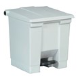 The Rubbermaid Commercial Legacy Step-On Container provides sanitary waste management. The step-on foot pedal reduces contamination and improves working conditions.