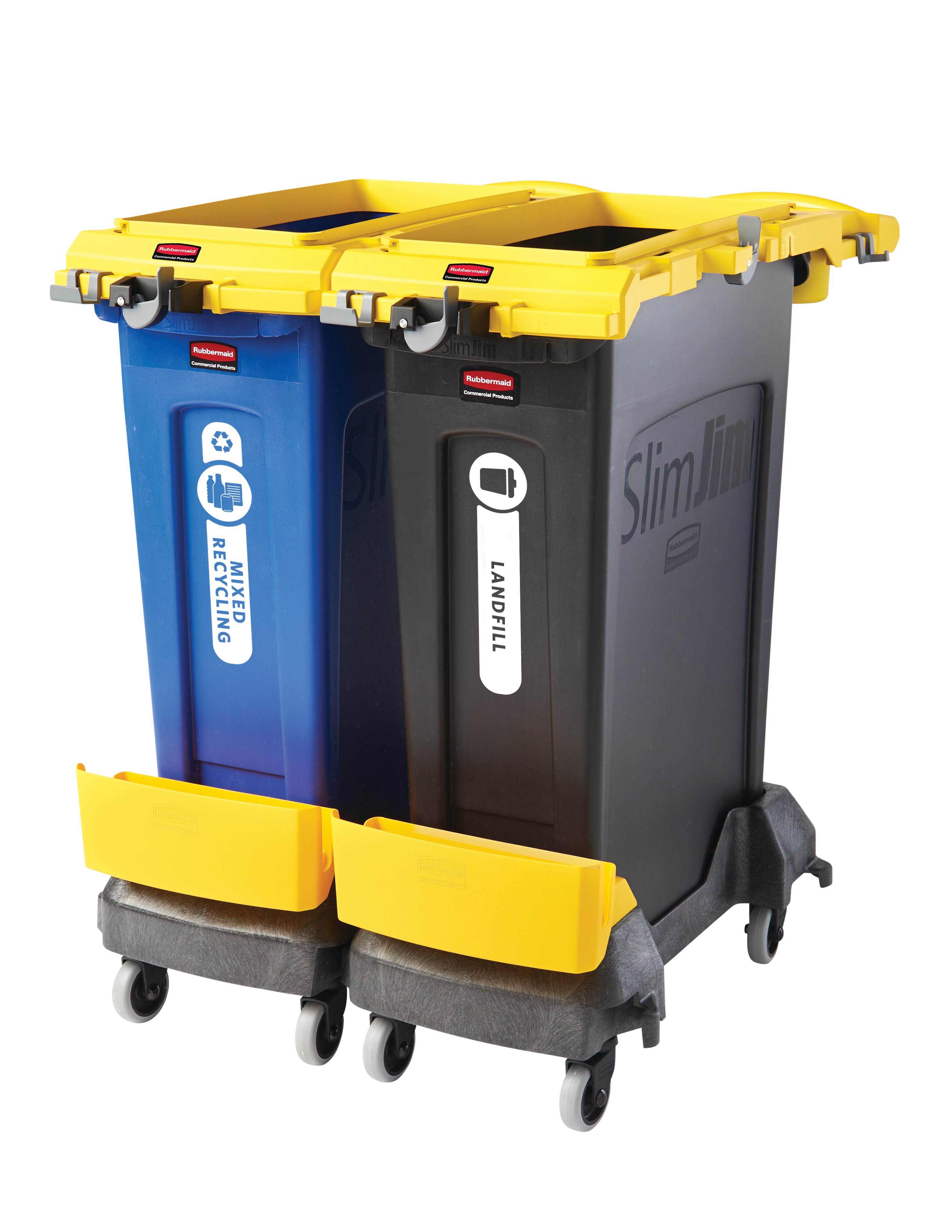 Rubbermaid Commercial 2-Stream Slim Jim® Cleaning Cart is a compact and purpose-built solution for all-in-one sanitation and waste collection. The cleaning cart helps store and transport common cleaning tools, hand sanitizer, and disinfecting wipes. It consolidates all the supplies you need in one solution to reduce trips and improve cleaning productivity.