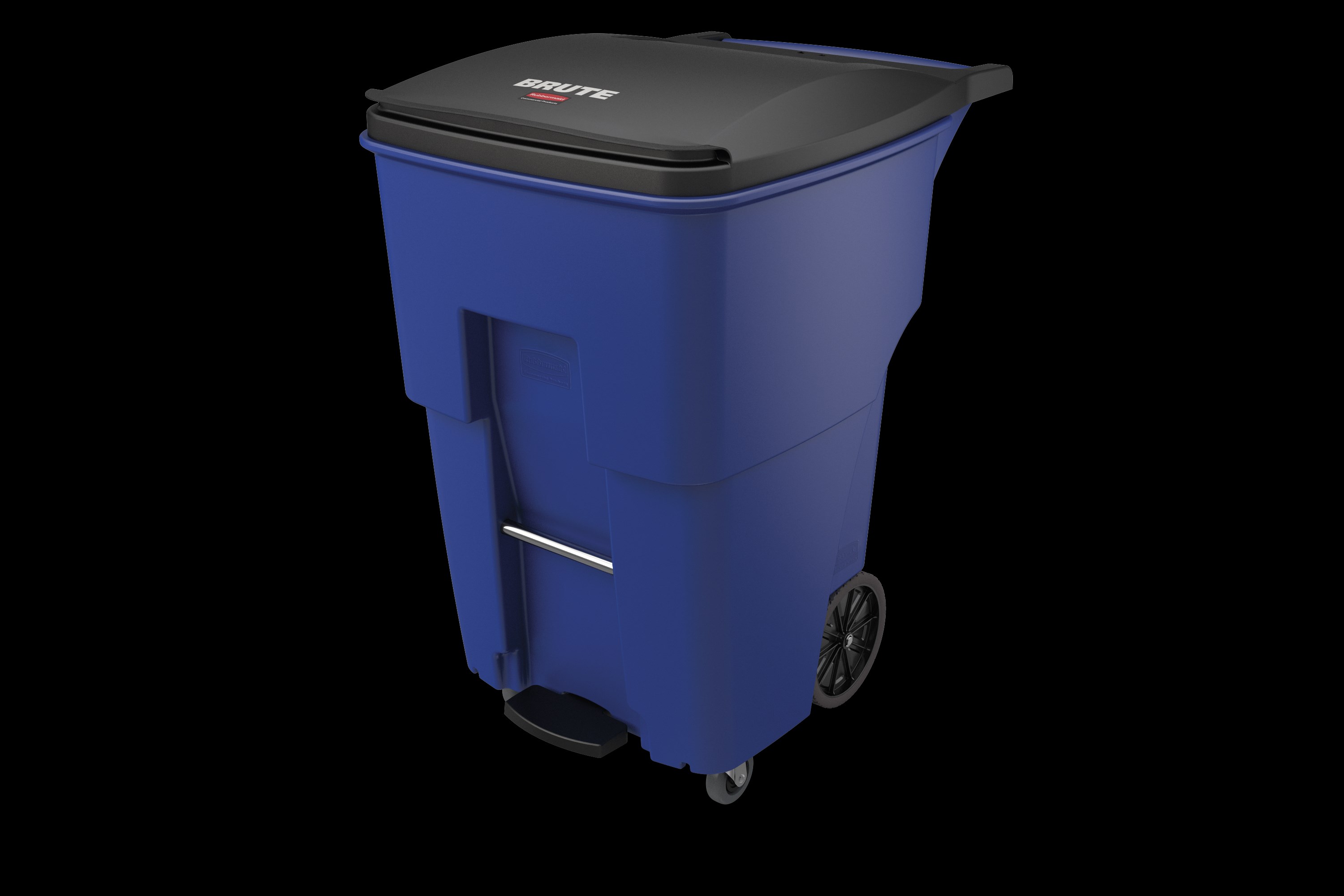 The Rubbermaid Commercial Step-On Rollouts with Casters facilitate hands-free waste disposal with the added benefit of superior mobility. Front swivel casters distribute weight evenly for enhanced maneuverability.
