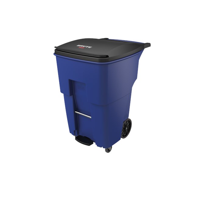 The Rubbermaid Commercial Step-On Rollouts with Casters facilitate hands-free waste disposal with the added benefit of superior mobility. Front swivel casters distribute weight evenly for enhanced maneuverability.