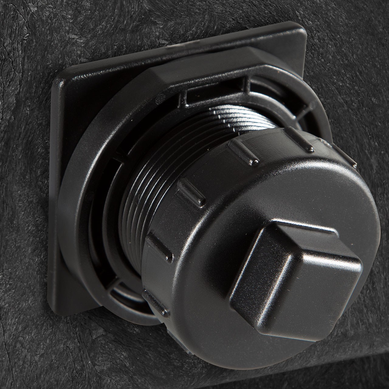 The 100 Gallon Stock Tank has a sleek appearance and smooth black color that features an over-sized drain plug for easy draining and cleaning. Constructed from molded polyethylene for superior performance and long-lasting durability in all types of weather. Traditionally used for providing drinking water to farm animals.