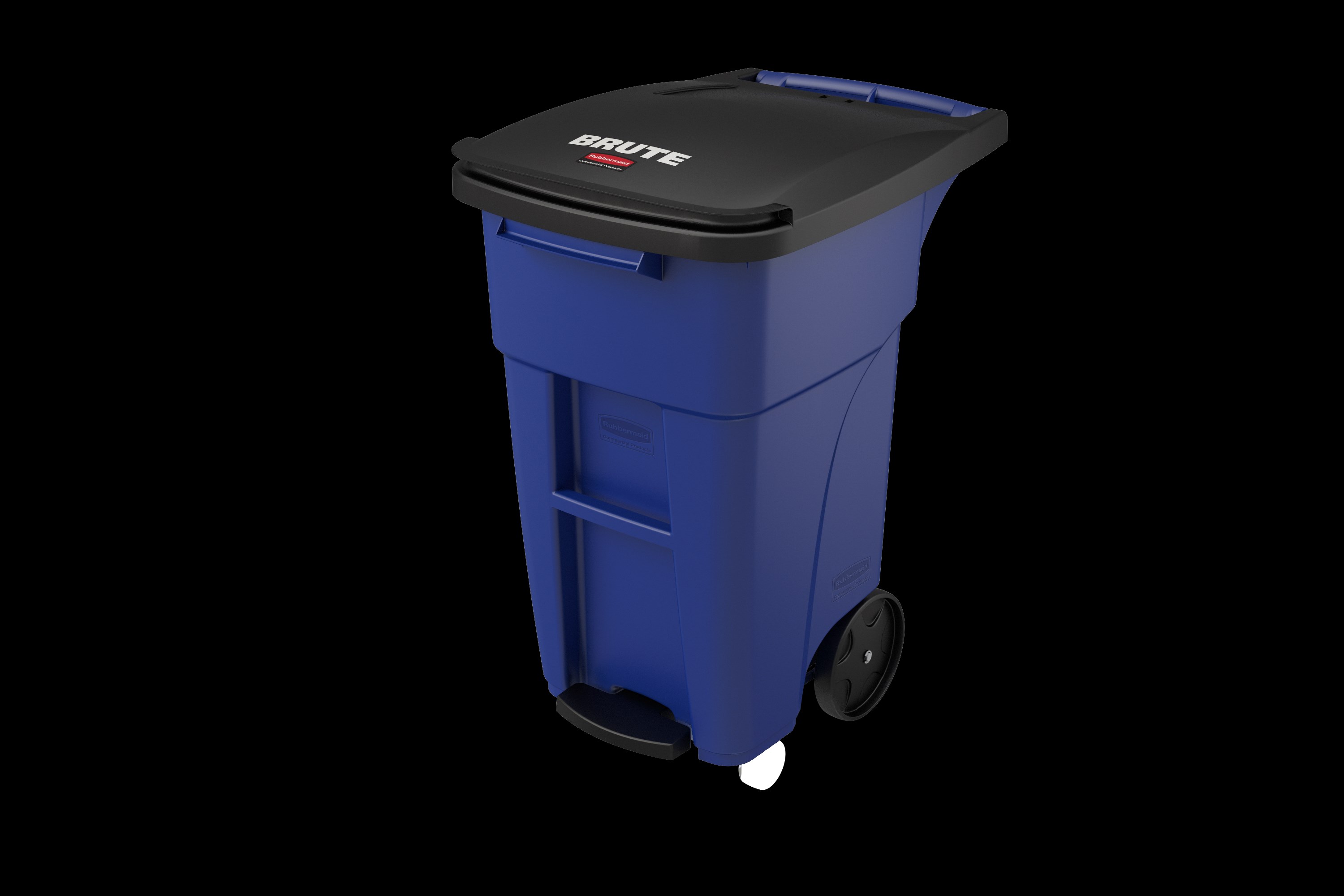 The Rubbermaid Commercial Step-On Rollouts with Casters facilitate hands-free waste disposal with the added benefit of superior mobility. Front swivel casters distribute weight evenly for enhanced maneuverability.