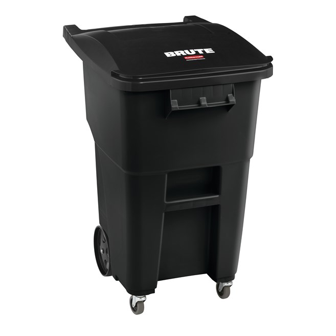 The Rubbermaid Commercial Rollouts with Casters are ideal for collecting, consolidating, and transporting heavy facility waste. Front swivel casters distribute weight evenly for superior mobility and handling.