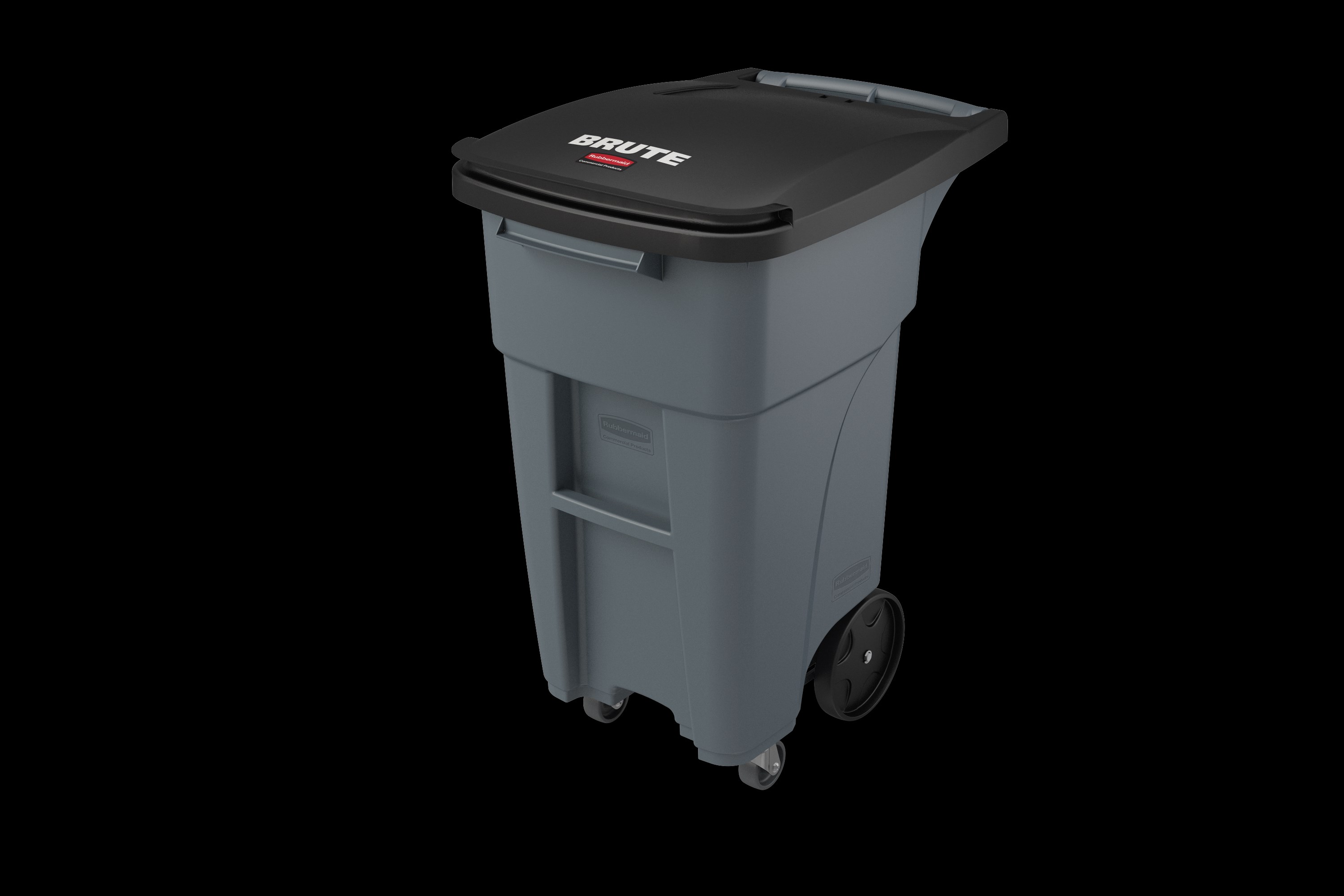 The Rubbermaid Commercial Rollouts with Casters are ideal for collecting, consolidating, and transporting heavy facility waste. Front swivel casters distribute weight evenly for superior mobility and handling.