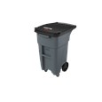 The Rubbermaid Commercial Rollouts with Casters are ideal for collecting, consolidating, and transporting heavy facility waste. Front swivel casters distribute weight evenly for superior mobility and handling.