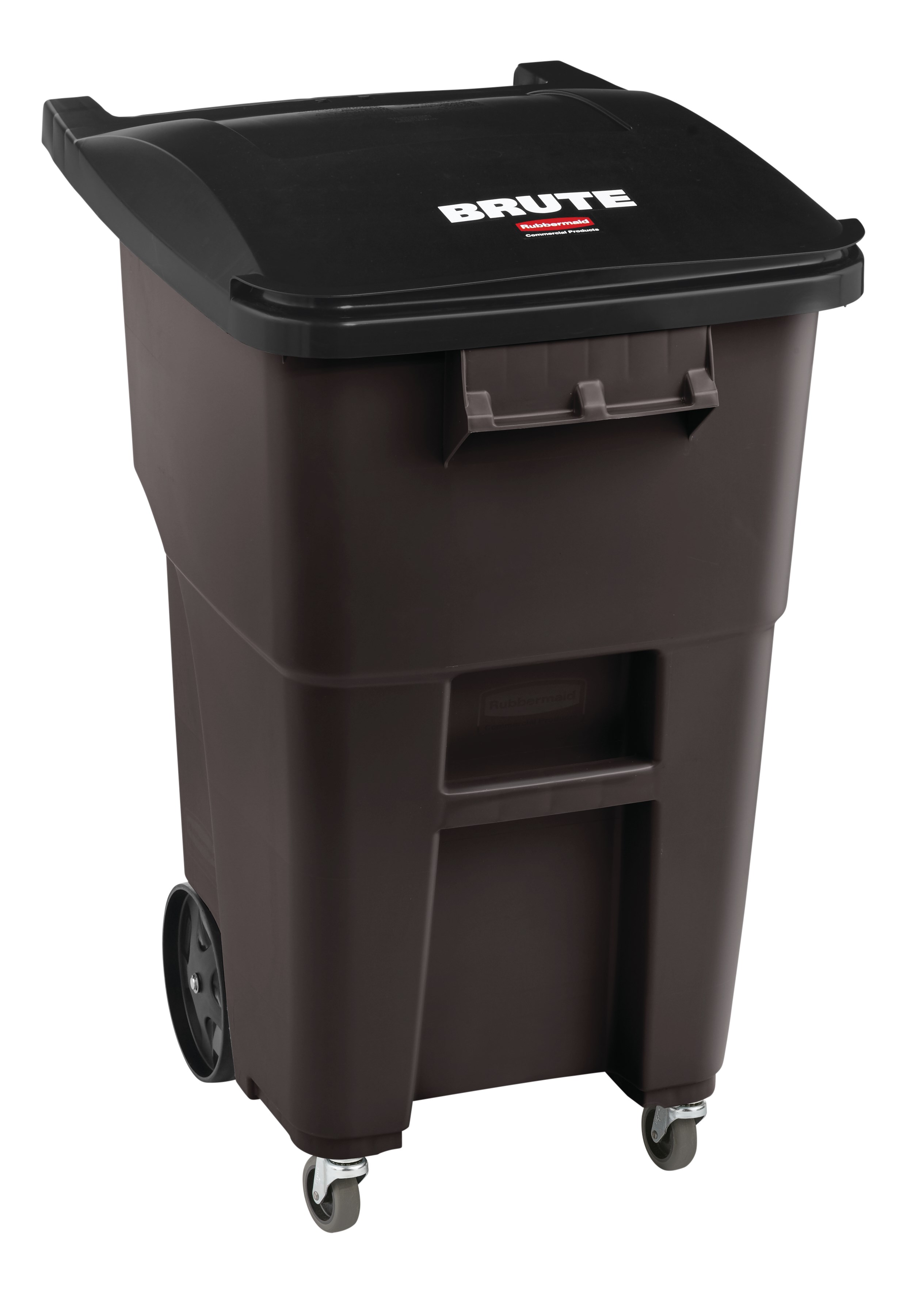 The Rubbermaid Commercial BRUTE® Rollouts with Casters are ideal for collecting, consolidating, and transporting heavy facility waste. Front swivel casters distribute weight evenly for superior mobility and handling.