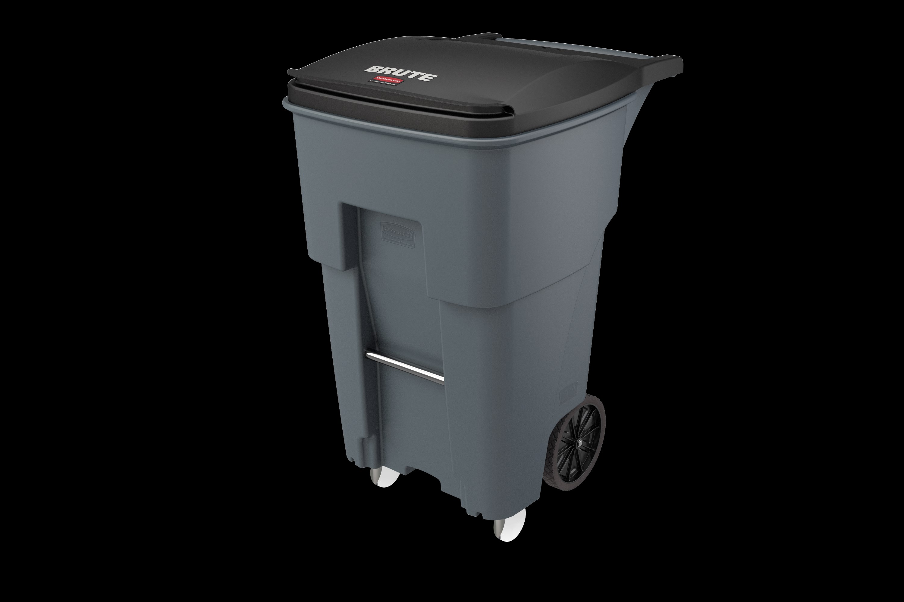 The Rubbermaid Commercial Rollouts with Casters are ideal for collecting, consolidating, and transporting heavy facility waste. Front swivel casters distribute weight evenly for superior mobility and handling.