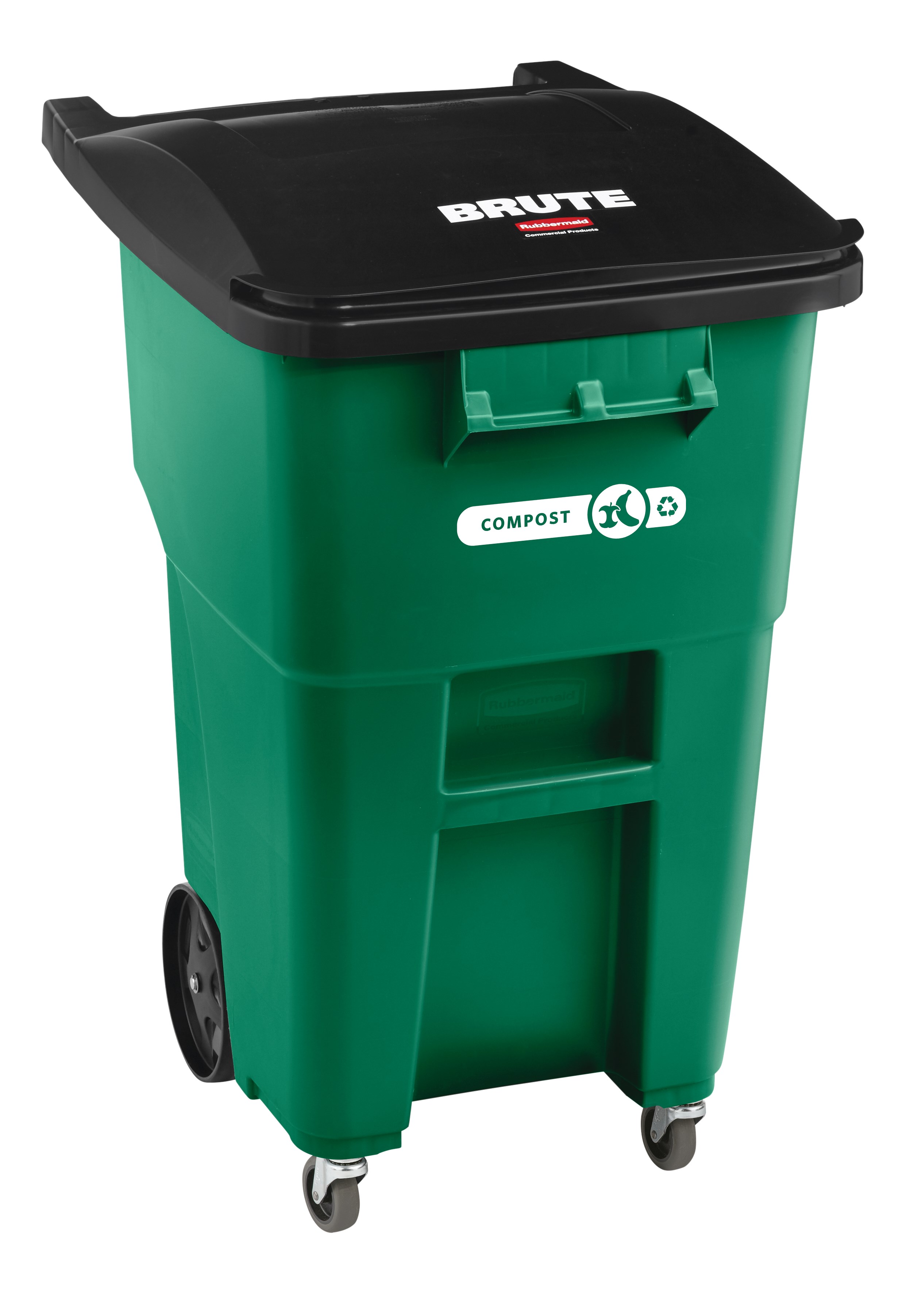 The Rubbermaid Commercial Rollouts with Casters are ideal for collecting, consolidating, and transporting heavy facility waste. Front swivel casters distribute weight evenly for superior mobility and handling.